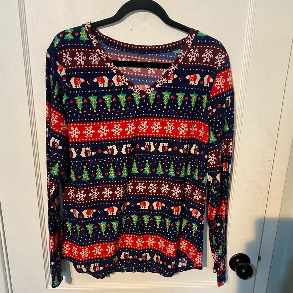 Christmas pajama top